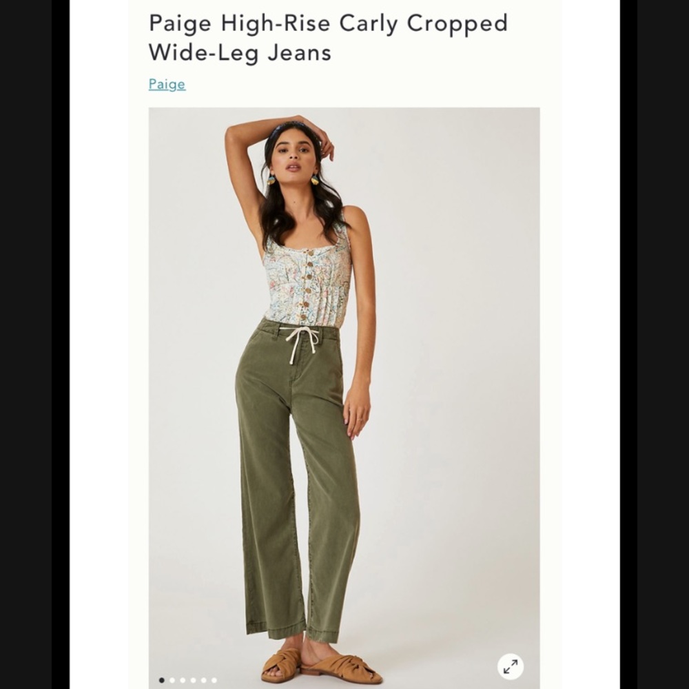 Paige High-Rise Carley Cropped Wide Leg Jeans
